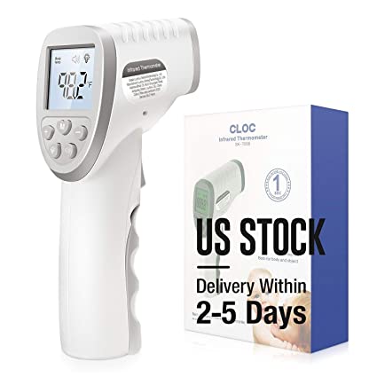 Digital Infrared Forehead Thermometer for Adults Baby Kids, Non-Contact Forehead and Ear Thermometer for Fever, Support Fahrenheit(Battery Included), US STOCK, Fast Delivery 2-5 Days
