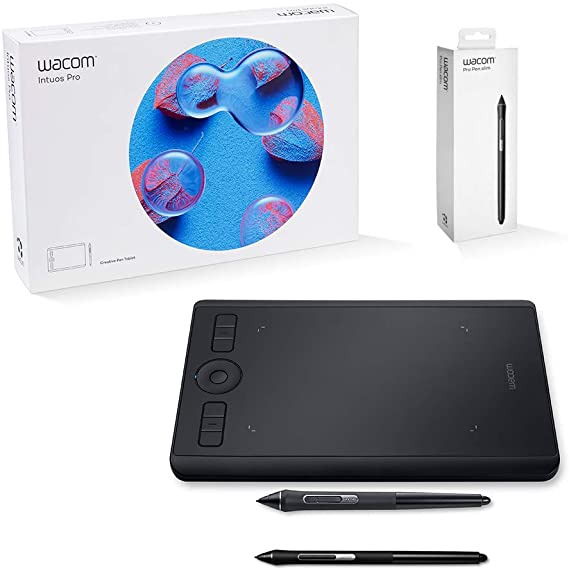 Wacom Intuos Pro Digital Graphic Drawing Tablet for Mac or PC, Small (PTH460K0A) New Model with Wacom Pro Pen Slim