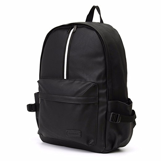 OURBAG Vintage Soft PU Leather Backpack Casual Daypack Unisex School Bag