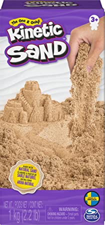 Kinetic Sand, 1kg (2.2lb) of All-Natural Brown Sand for Mixing, Molding and Creating