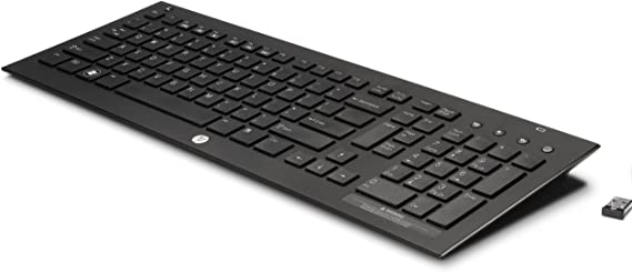 HP Wireless Elite Keyboard v2 – Wireless Ultra-Slim – Sleek - Full-size – Fast Access Hot Keys – Smooth Quiet Keys – Height Adjustment