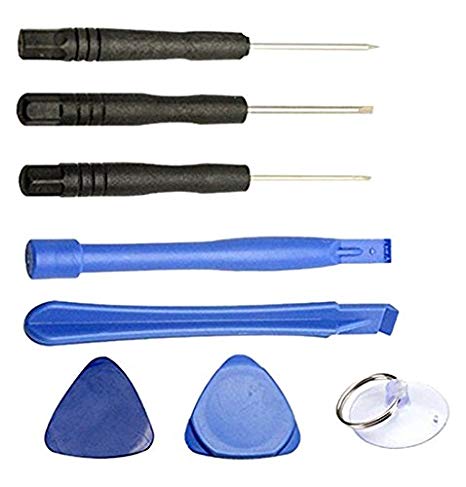 LQZ 8-in-1 Most Complete Premium Repair Kit Screwdriver Opening Pry Tool Kit Set for iPhone 6/6 Plus/5/5S/5C/4/4S/3G/3GS, iPad, iPod Touch, Samsung Galaxy Products, and Other Devices