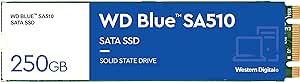 Western Digital 250GB WD Blue SA510 SATA Internal Solid State Drive SSD - SATA III 6 Gb/s, M.2 2280, Up to 555 MB/s - WDS250G3B0B