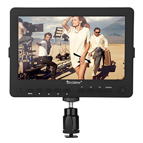pangshi 7 inch Ultra HD LCD Video Field Monitor with 1280x800 High Resolution HDMI/AV for Canon Nikon Sony DSLR Camera Camcorder