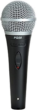 Shure PG58-QTR Cardioid Dynamic Vocal Microphone with XLR to 1/4-inch Cable