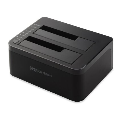 Cable Matters USB 3.0 Dual SATA Hard Drive Docking Station up to 6TB with Standalone Clone Function