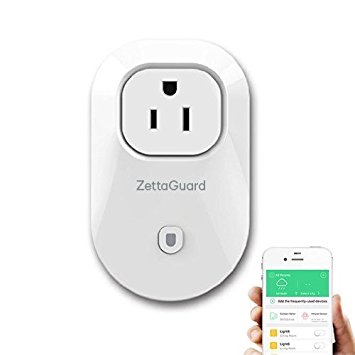 ZettaGuard S25 Wi-Fi Smart Socket Outlet US Plug, Turn ON/OFF Electronics from Anywhere, White (HomeMate-App)