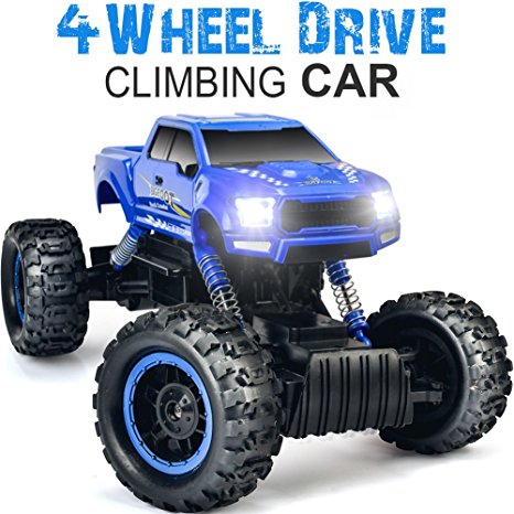 DOUBLE E 4 Wheel Drive Rechargable RC Car Rock Crawler Dual Motors Remote Control Truck With Strong Climb Ability