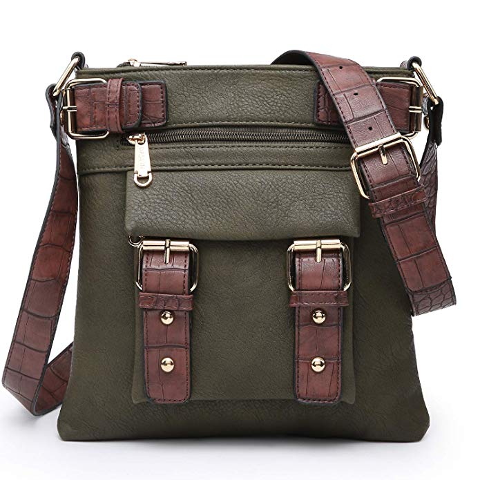 Dasein Women Lightweight Crossbody Bags Soft Vegan Leather Messenger Bag Shoulder Bag Travel Purse