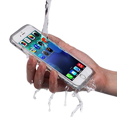 PISSION Waterproof Cases Ultra Slim Full Body Protective Cover for iPhone 6/6S (Gray)