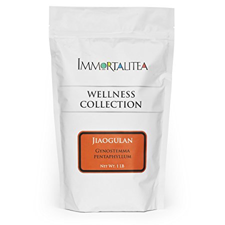 Jiaogulan (100% Gynostemma pentaphyllum) Tea - Best Quality Natural Loose Leaf Immortality Herb - Caffeine-Free Adaptogen - 1 lb
