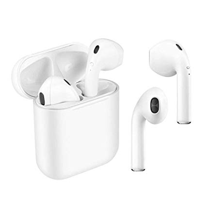 Bluetooth Headphones, Wireless Bluetooth 4.1 In-Ear Headphones Earbuds Wireless Stereo In-Ear Hands-Free Mic Built-in for Airpods Android/iPhone (White)