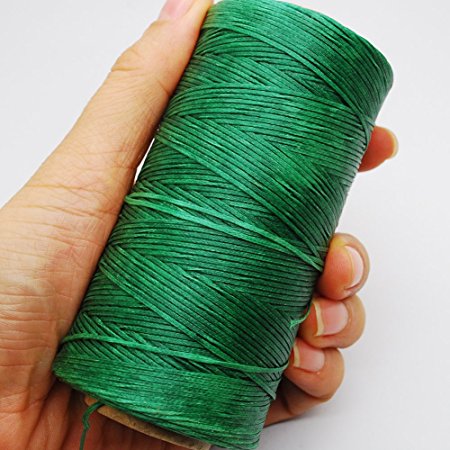 284yrd green Leather Sewing Waxed Thread 150D 1mm Leather Hand Stitching 125g