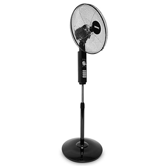 Duronic Fan FN40 BK Pedestal Stand Cooling Fan with 60 Minute Timer | Black | 16 inch | Oscillating