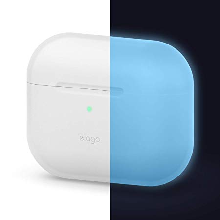 elago Original AirPods Pro Case Cover Compatible with Apple AirPods Pro Case, Full Protective Silicone Case Cover for AirPods Pro Case (Nightglow Blue)