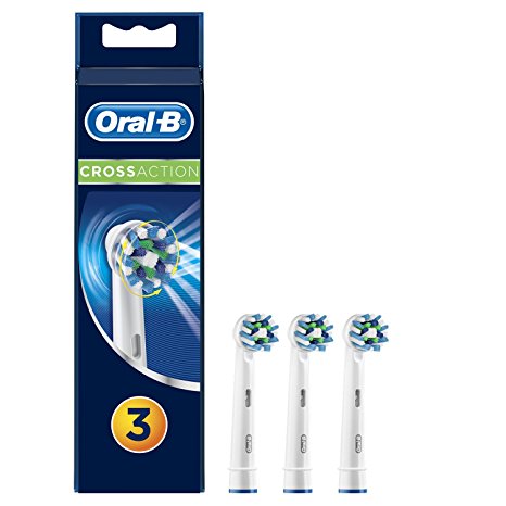 Oral-B Cross Action Electric Toothbrush Replacement Brush Heads Refill, 3 Count