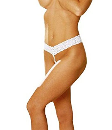 Deargirl Women's Lace Creations Pearl G-String Thong Panty