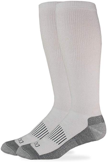 Dickies Men's Light Comfort Compression Over-The-Calf Socks, 2-Pairs