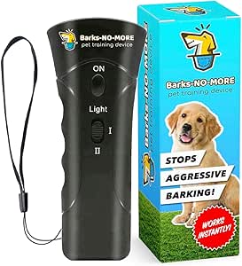 Barks No More Dog Training Device & Bark Deterrent - Stop Barking Without Hurting Your Pet - Just Point & Press!, Black