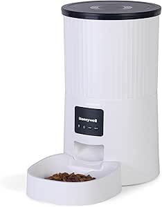 Honeywell 4L Automatic Pet Feeder: Programmable Dog and Cat Food Dispenser with Portion Control, Remote Feeding via Smartphone App, and Voice Message Feature – Ideal for Small to Large Breeds