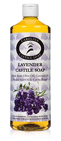 Carolina Castile Soap Lavender w/Kukui Nut Oil & Organic Cocoa Butter - 32 oz