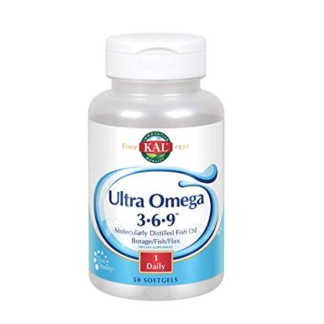 KAL 1200 Mg Ultra Omega 3-6-9 Softgels, 50 Count