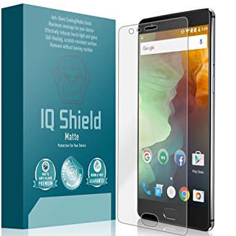 OnePlus 3T Screen Protector, IQ Shield Matte Full Coverage Anti-Glare Screen Protector for OnePlus 3T Bubble-Free Film