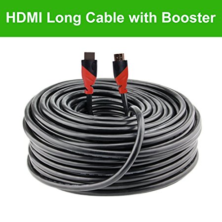 Million High HDMI Cable (100 ft) Built-in Signal Booster Supports 3D & Audio Return Channel - Full HD [Latest Version] - 100 Feet
