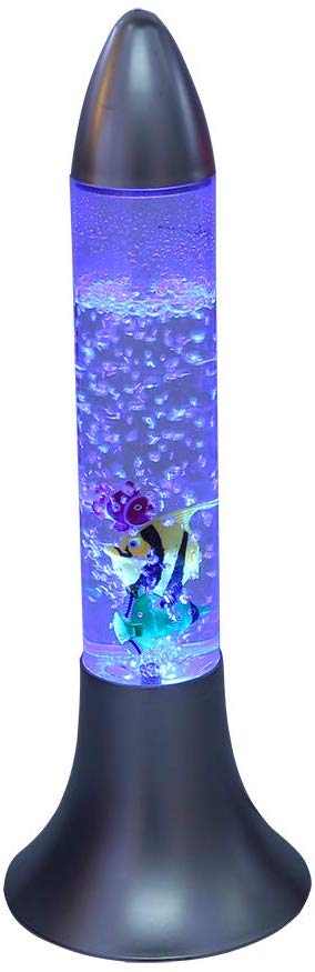 Lightahead 15 inch LED Bubble Fish Aquarium Motion Lamp with Changing Colors Light for Decoration Kids Bedroom Office