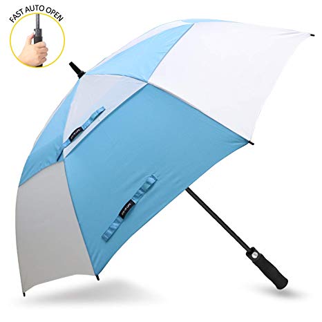 ZOMAKE Automatic Open Golf Umbrella 62/68 Inch - Large Rain Umbrella Oversize Windproof Umbrella Double Canopy for Men