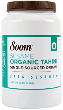 Soom Foods Organic Pure Ground Sesame Tahini Paste, 16oz