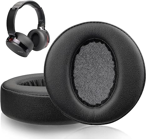 SOULWIT Professional Earpads Cushions Replacement for Sony MDR-XB950 XB950BT XB950B1 XB950N1 XB950AP Over-Ear Headphones, Ear Pads with Softer Protein Leather, Noise Isolation Memory Foam - Black