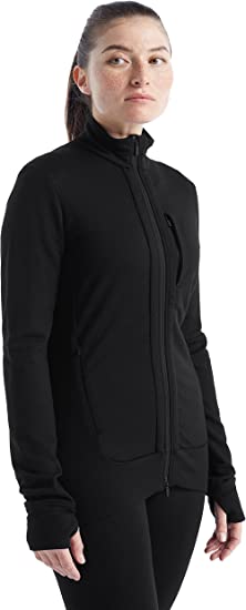 Icebreaker Women's Quantum Iii Long Sleeve Wool Athletic Full Zip Sweater