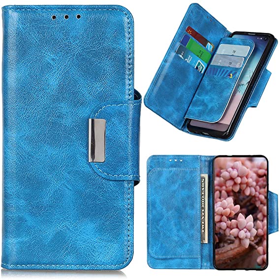 DAMONDY for ZTE Blade A3 2020 Case,ZTE Avid 579 Case,Wallet PU Leather Case Protective Flip Folio Cover Purse Clutch with 6 Card Holder Slot for ZTE Blade A3 2020 -Blue