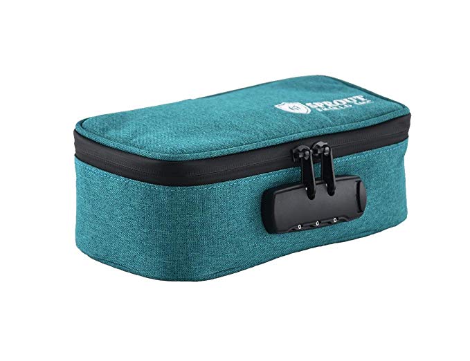 Smell Proof Bag with Combination Lock | Powered with Carbon Technology | By Sprout Inc. | Keep Your Goods Certified Fresh! | Odor Proof & Stylish (8.5L 4.5W 3.5H inches) (Green)