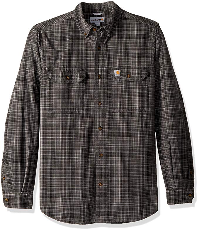 Carhartt Men's Fort Plaid Long Sleeve Shirt