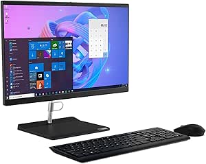 Lenovo Newest All-in-one Desktop Computer, 21.5" FHD IPS Display, 16GB RAM, 256GB Storage, Intel Dual-Core Processor, Wi-Fi, Webcam, DVD-RW, HDMI, Mouse and Keyboard, Windows 11 Pro