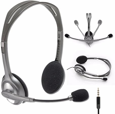 Logitech 3.5MM Stereo Headset with Noise Cancelling Microphone H110