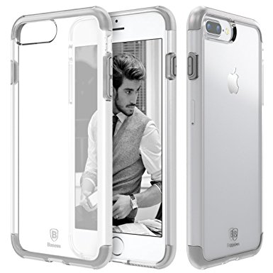 iPhone 7 Plus Case, [Guards] [Transparent] [Scratch Resist] [Shockproof] [Durable Drop Protection] TPU Bumper Case Cover for Apple iPhone 7 Plus - Grey