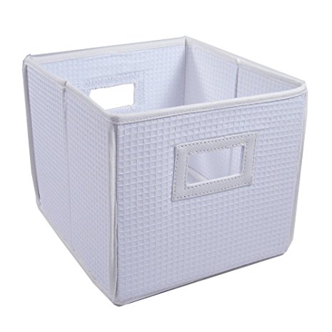 Badger Basket Folding Basket and Storage Cube, White