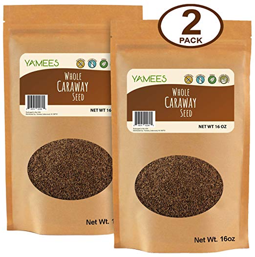 Yamees Caraway Seeds – Caraway Seeds for Cooking – Whole Caraway Seeds – Bulk Spices - 2 Pack of 16 Ounce Each