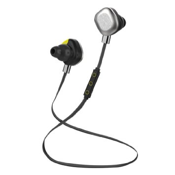 Morul U5 Plus IPX7 NFC Swimming Stereo Earbuds Universal Wireless Bluetooth Headset BT41 Handfree Headphone With MIC for Iphone Samsung HTC Nokia yellow