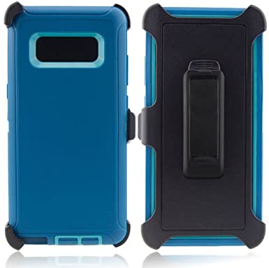 Samsung Galaxy Note 8 Case, [Heavy Duty] [Drop Protection] [Shockproof] Tough Rugged TPU Hybrid Hard Shell Cover Defender Case for Galaxy Note 8 (Aqua)