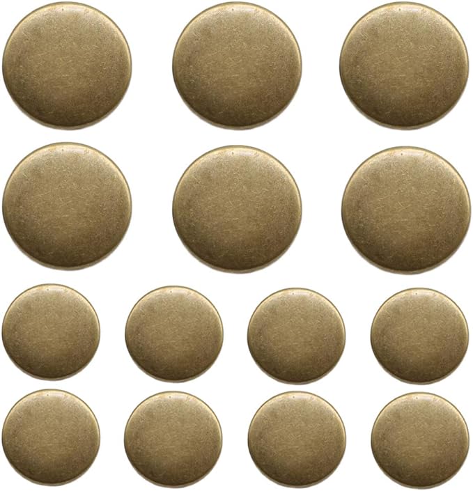 YaHoGa 14 Pieces Antique Brass Metal Buttons 23mm 18mm Blazer Buttons Set for Blazers, Suits, Sport Coat, Uniform, Jackets (MB20162)