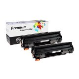 TonerPlusUSA New Compatible Canon 128 CRG128 Laser Toner Cartridge Replacement Black 2 Pack