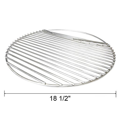 Kingfa Stainless Cooking Grid for Large Big Green Egg Kamado Joe Char-griller Barbecue Grill and Smoker, 18 1/2 Inches