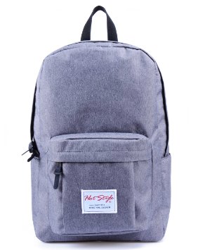 HotStyle A Little More Classic Backpack 20L Lightweight Water Resistant Daypack Laptop Bag For School DarkGrey