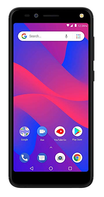 BLU Grand M3 16GB GSM Unlocked 5.34" Display Android 8.1 Oreo (Go Edition) Smartphone w/ 8MP Camera and Fingerprint Sensor - Black