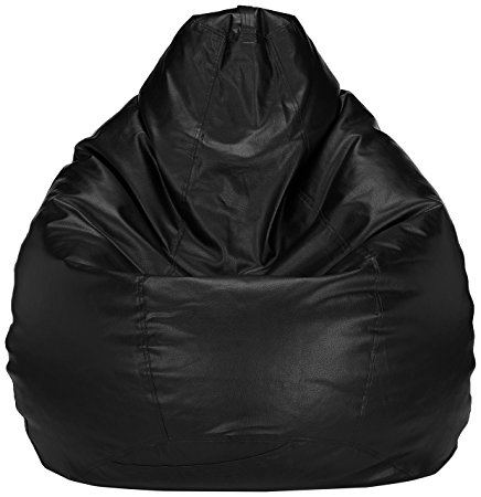 Solimo XXL Bean Bag Cover Without Beans (Black)