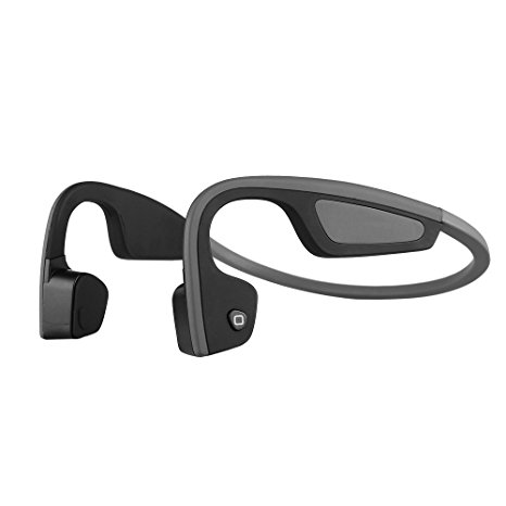Bone Conduction Headphones, Bluetooth Earphones Stereo Wireless Headset Open-ear Built-in Mic Sweatproof for for Sports, Running,Cycling (Grey)